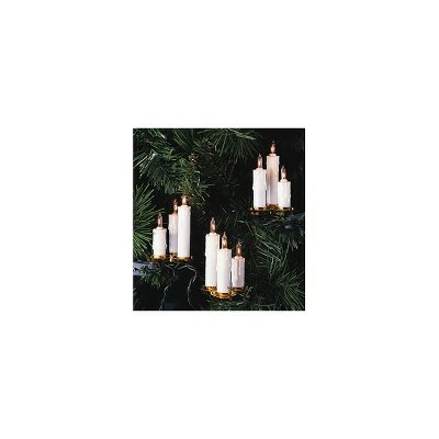 J. Hofert Co. J. Hofert Co 15ct White and Clear Dripping Candle Clip On Christmas Lights - 6.5' Green Wire 3 J. Hofert Co. J. Hofert Co 15ct White and Clear Dripping Candle Clip On Christmas Lights - 6.5' Green Wire