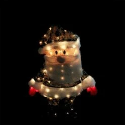 Northlight 32" Pre-Lit Lane Camo Santa Claus Christmas Outdoor Decor - Clear Lights