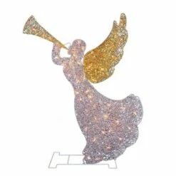 Northlight 46" Silver and Gold Lighted 3-D Glittered Angel Christmas Outdoor Decoration - Clear Lights -Outdoor Lighting Sales Shop unnamed file 1062