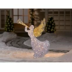 Northlight 46" Silver and Gold Lighted 3-D Glittered Angel Christmas Outdoor Decoration - Clear Lights -Outdoor Lighting Sales Shop unnamed file 1063