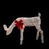 Northlight 37" Lighted White Mesh Feeding Doe Outdoor Christmas Decoration - Clear Lights