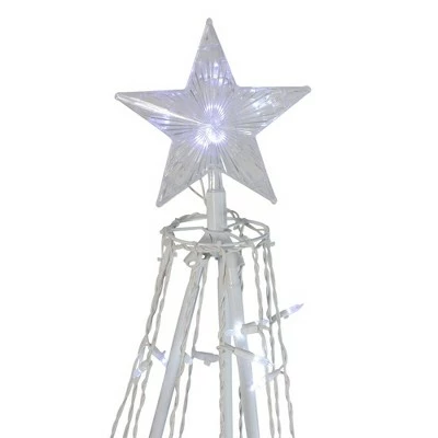 Northlight 5' Pure White LED Lighted Cone Tree Outdoor Christmas Decoration 5 Northlight 5' Pure White LED Lighted Cone Tree Outdoor Christmas Decoration - Image 3