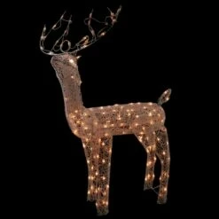 Northlight 48-Inch Lighted White Mesh Buck Outdoor Christmas Decoration - Clear Lights