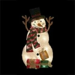 Northlight 31" Pre-Lit White and Black Snowman with Gifts Outdoor Christmas Decor -Outdoor Lighting Sales Shop unnamed file 1102