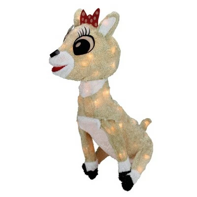 Northlight Rudolph the Red Nosed Reindeer Christmas 18" Prelit Clarice Outdoor Decoration - Clear Lights 4 Northlight Rudolph the Red Nosed Reindeer Christmas 18" Prelit Clarice Outdoor Decoration - Clear Lights - Image 2