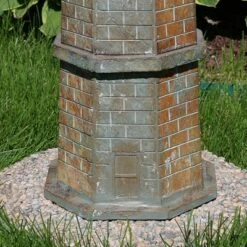 Sunnydaze Decor Sunnydaze Outdoor Backyard Garden Nautical Lighthouse Solar LED Pathlight Statue Figurine - 35" - Brick -Outdoor Lighting Sales Shop unnamed file 1141