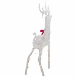 Northlight 52" Lighted White Mesh Standing Buck Outdoor Christmas Decoration - Clear Lights -Outdoor Lighting Sales Shop unnamed file 1157
