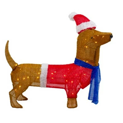 Northlight 26" LED Lighted Dachshund Dog Outdoor Christmas Decoration 5 Northlight 26" LED Lighted Dachshund Dog Outdoor Christmas Decoration - Image 3
