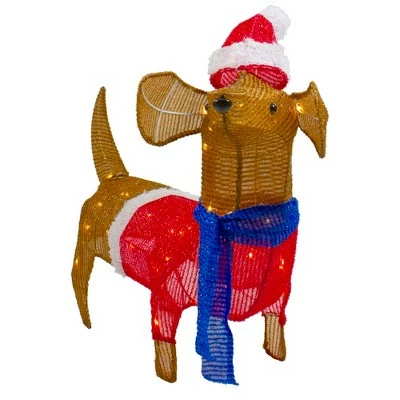 Northlight 26" LED Lighted Dachshund Dog Outdoor Christmas Decoration 6 Northlight 26" LED Lighted Dachshund Dog Outdoor Christmas Decoration - Image 4
