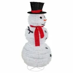Northlight 4' Lighted Pop-Up Snowman Outdoor Christmas Decoration