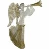 Northlight 44" Cotton Thread LED Lighted Gold and Silver Glitter Angel Outdoor Christmas Decoration
