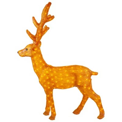 Northlight 46" Lighted Commercial Grade Acrylic Standing Reindeer Christmas Display Decoration 3 Northlight 46" Lighted Commercial Grade Acrylic Standing Reindeer Christmas Display Decoration - Image 2