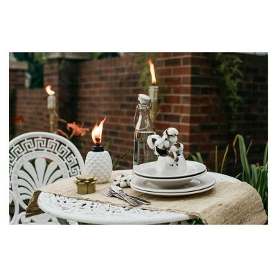 6.5" 3pk Pineapple Paradise Glass Table Torch White/Gold - TIKI 3 6.5" 3pk Pineapple Paradise Glass Table Torch White/Gold - TIKI