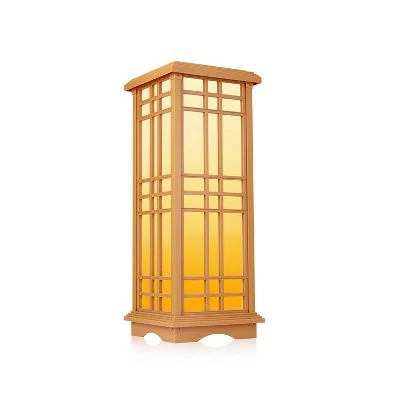 Solar LED Zen Outdoor Lantern with Amber/White Light - Techko Maid 3 Solar LED Zen Outdoor Lantern with Amber/White Light - Techko Maid