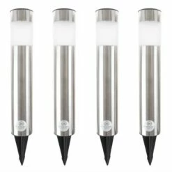 Solar Outdoor LED Light Path Walkway Lights - Silver - Pure Garden -Outdoor Lighting Sales Shop unnamed file 1303