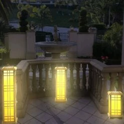 3pk Solar LED Zen Outdoor Lantern Bundle with Amber/White Light - Techko Maid -Outdoor Lighting Sales Shop unnamed file 1316