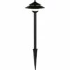 John Timberland Pagoda Textured Black 8-Piece LED Landscape Path Light Set