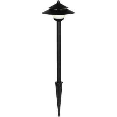John Timberland Pagoda Textured Black 8-Piece LED Landscape Path Light Set 3 John Timberland Pagoda Textured Black 8-Piece LED Landscape Path Light Set