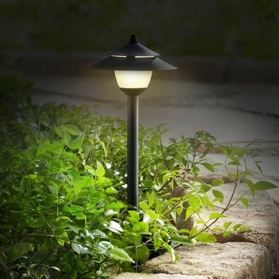 John Timberland Pagoda Textured Black 8-Piece LED Landscape Path Light Set 5 John Timberland Pagoda Textured Black 8-Piece LED Landscape Path Light Set - Image 3