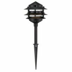John Timberland Pagoda Black 12-Piece Outdoor LED Landscape Lighting Set
