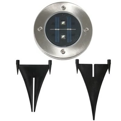 Sunnydaze Decor Sunnydaze Outdoor Solar Garden Disk Style Bright White Pathway Ground Stake Lights for Driveway or Yard - 6pk 8 Sunnydaze Decor Sunnydaze Outdoor Solar Garden Disk Style Bright White Pathway Ground Stake Lights for Driveway or Yard - 6pk - Image 6