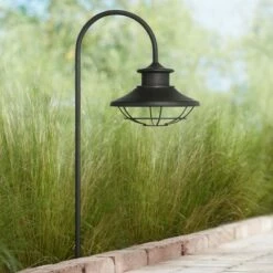 John Timberland Braden 23 1/2" High Textured Black Outdoor LED Path Light