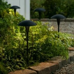 John Timberland Large Mushroom 18" High Black Low Voltage LED Path Light -Outdoor Lighting Sales Shop unnamed file 1640