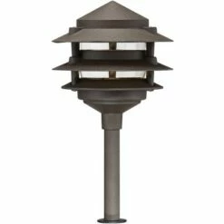 John Timberland Pagoda and Spotlight 10-Piece LED Landscape Light Set