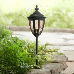 John Timberland Bellagio Collection 22 1/2"H Bronze Landscape LED Path Light