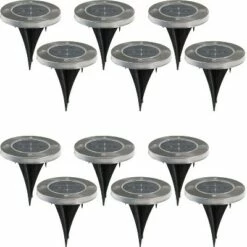 Sunnydaze Decor Sunnydaze Outdoor Solar Powered LED Garden Pathway Driveway Walkway Landscape Ground Stake Lights - Bright White - 12pc -Outdoor Lighting Sales Shop unnamed file 1769