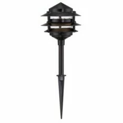 John Timberland Pagoda Black 9-Piece Outdoor LED Landscape Lighting Set