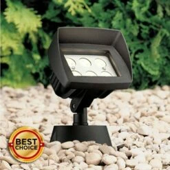 Super Duty Eastham 8" High Black LED Landscape Flood Light