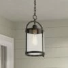 John Timberland Modern Outdoor Hanging Light Fixture Black Warm Brass Metal 15" Clear Glass for Exterior House Porch Patio Outside -Outdoor Lighting Sales Shop unnamed file 2138
