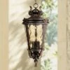 John Timberland Traditional Outdoor Light Hanging Veranda Bronze Scroll 26 1/4" Champagne Water Glass Damp Rated for Porch Patio -Outdoor Lighting Sales Shop unnamed file 2144