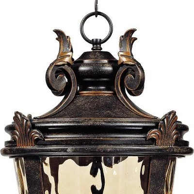 John Timberland Traditional Outdoor Light Hanging Veranda Bronze Scroll 26 1/4" Champagne Water Glass Damp Rated for Porch Patio 5 John Timberland Traditional Outdoor Light Hanging Veranda Bronze Scroll 26 1/4" Champagne Water Glass Damp Rated for Porch Patio - Image 3