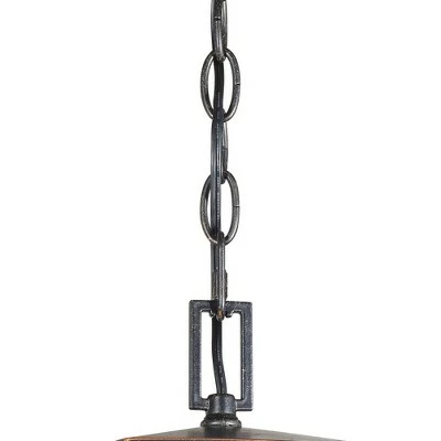 John Timberland Mission Outdoor Ceiling Light Hanging Oil Rubbed Bronze 14 1/2" Clear Seedy Glass Exterior House Porch Patio Deck 5 John Timberland Mission Outdoor Ceiling Light Hanging Oil Rubbed Bronze 14 1/2" Clear Seedy Glass Exterior House Porch Patio Deck - Image 3