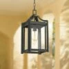 Franklin Iron Works Rustic Farmhouse Outdoor Ceiling Light Hanging Black 17" Clear Beveled Glass Exterior House Porch Patio Deck -Outdoor Lighting Sales Shop unnamed file 2215