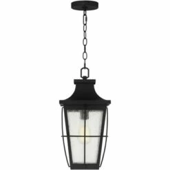 John Timberland Modern Outdoor Hanging Light Fixture Rich Black 18" Clear Seeded Glass for Exterior House Porch Patio Outside Deck -Outdoor Lighting Sales Shop unnamed file 2274
