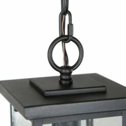 Square Glass/Metal Outdoor Pendant Lamp Black - LNC -Outdoor Lighting Sales Shop unnamed file 2283