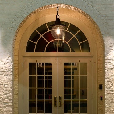 Globe Glass/Metal Outdoor Pendant Lamp Rusty - LNC 4 Globe Glass/Metal Outdoor Pendant Lamp Rusty - LNC - Image 2