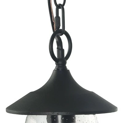 9.5" Metal/Glass Outdoor Pendant Light Black - LNC 5 9.5" Metal/Glass Outdoor Pendant Light Black - LNC - Image 3