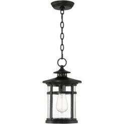 Franklin Iron Works Modern Outdoor Hanging Light Matte Black 13 3/4" Clear Seedy Glass Exterior House Porch Patio Outside Deck 13 Franklin Iron Works Modern Outdoor Hanging Light Matte Black 13 3/4" Clear Seedy Glass Exterior House Porch Patio Outside Deck -Outdoor Lighting Sales Shop unnamed file 2326