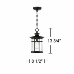 Franklin Iron Works Modern Outdoor Hanging Light Matte Black 13 3/4" Clear Seedy Glass Exterior House Porch Patio Outside Deck 15 Franklin Iron Works Modern Outdoor Hanging Light Matte Black 13 3/4" Clear Seedy Glass Exterior House Porch Patio Outside Deck -Outdoor Lighting Sales Shop unnamed file 2328