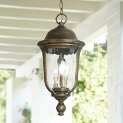 Minka Lavery Havenwood 19 3/4" H Tavira Bronze and Silver Outdoor Hanging Light