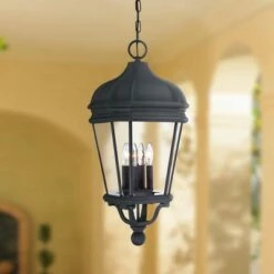 Minka Lavery Harrison 28 3/4" High Black Hanging Outdoor Light