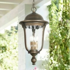 Minka Lavery Havenwood 25 1/4" H Tavira Bronze and Silver Outdoor Hanging Light