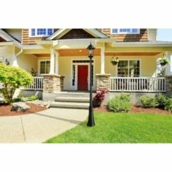 1 Light Classic Outdoor Lamp Post with Beveled Glass Shade Black - Aurora Lighting -Outdoor Lighting Sales Shop unnamed file 2362