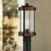John Timberland Rustic Industrial Outdoor Post Light Fixture Black Dark Wood Finish 13 3/4" Clear Glass Shade Exterior House Porch -Outdoor Lighting Sales Shop unnamed file 2363
