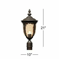 John Timberland Post Light Veranda Bronze 21" Hammered Glass for Deck Porch Yard Patio -Outdoor Lighting Sales Shop unnamed file 2383