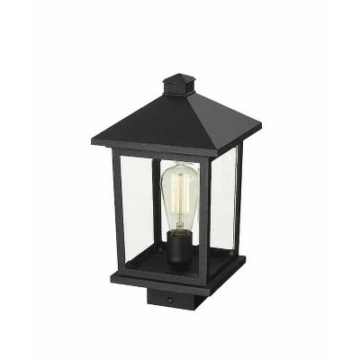 1 Light Outdoor Post Mount Sconce Black - Aurora Lighting 4 1 Light Outdoor Post Mount Sconce Black - Aurora Lighting - Image 2